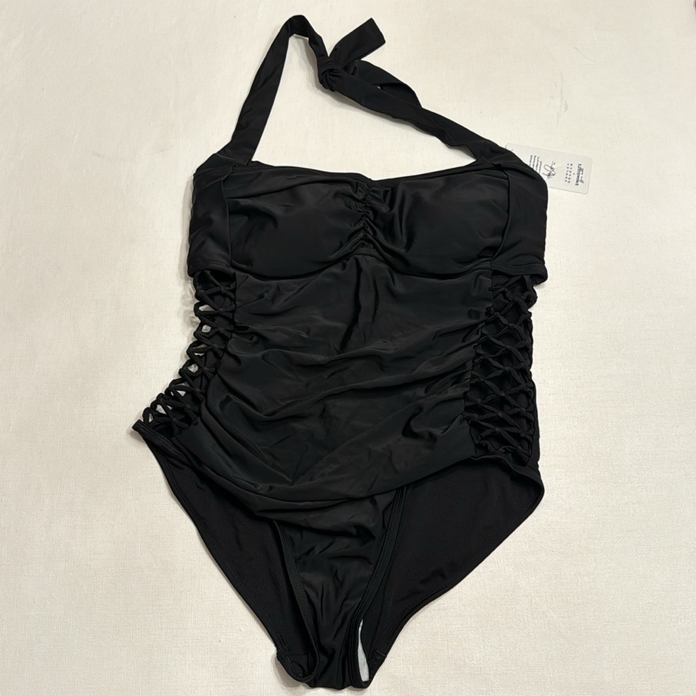 NWT Ashley Graham x Swimsuits for All BOSS UNDERWIRE ONE PIECE SWIMSUIT - Picture 3 of 9